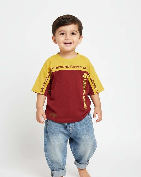 kids tshirt  - Maroon (Main view)