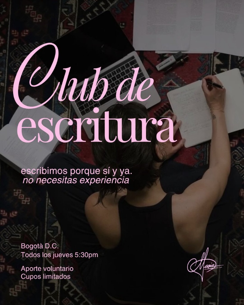 Club de escritura: escribimos porque sí y ya