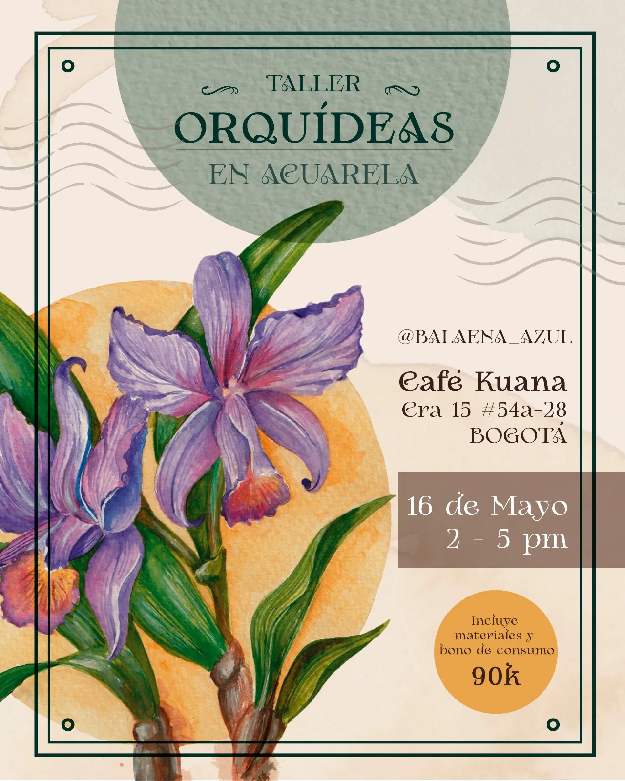 Taller de acuarela Flores
