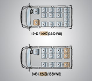 Tempo Traveller Seating Arrangement