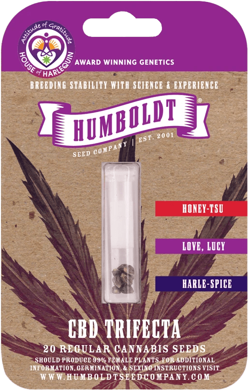 Humboldt Seed Company CBD Trifecta: Honey-Tsu, Love Lucy, Harle-Spice (20 Regular Seeds)