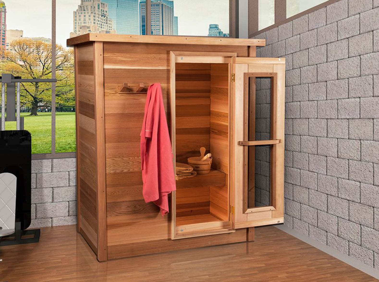 Indoor Red Cedar Sauna