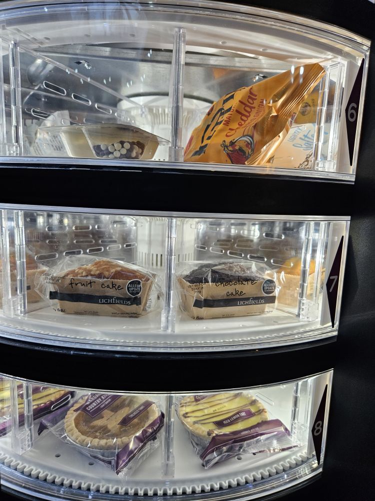 Browsing snack options in The Hub