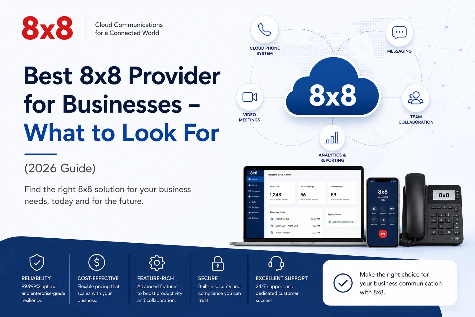 Best 8x8 Provider for Businesses – What to Look For (2026 Guide)