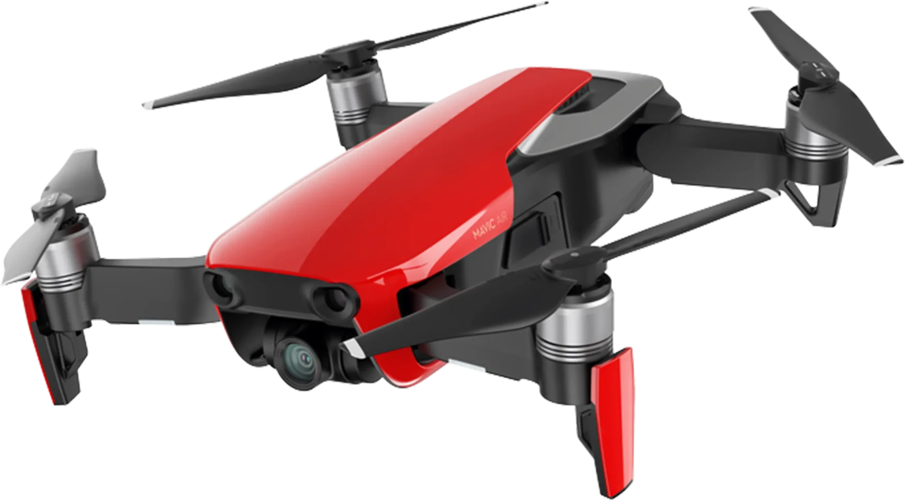red drone side view