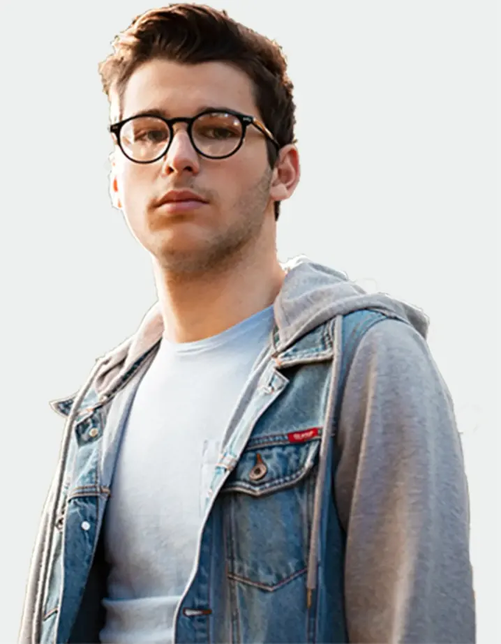 The guy in the denim jacket