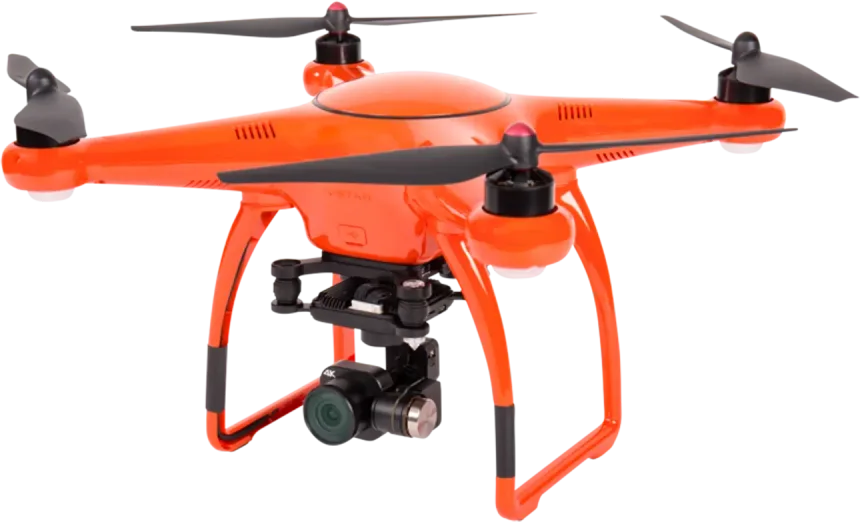 orange drone side view