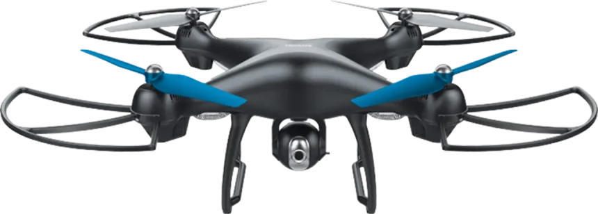 another grey drone front view