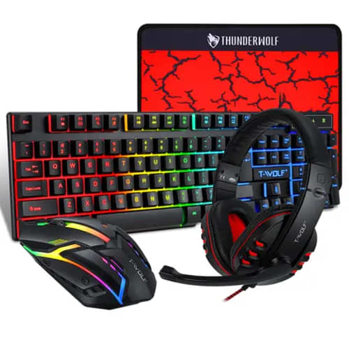 4in1 Gaming Keyboard ,Headset, Mouse and Mousepad 