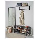 IKEA TJUSIG Bench with Shoe Storage 108x50cm Black