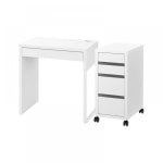 IKEA MICKE Desk and Drawer White