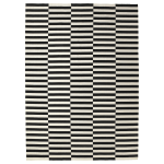 IKEA STOCKHOLM Rug, Flatwoven, Handmade Black stripe, Off-white strip