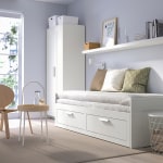 IKEA BRIMNES Day-bed Frame with 2 Drawers 80x200cm, White