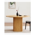 Lifely Tate Ripple Round Dining Table, Natural