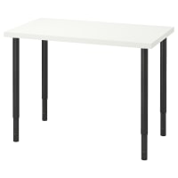 IKEA ADILS/LINNMON Table, 100x60 cm, White/Black 