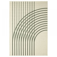 STOCKHOLM Rug, flatwoven, handmade/stripe black/off-white, 5'7x7