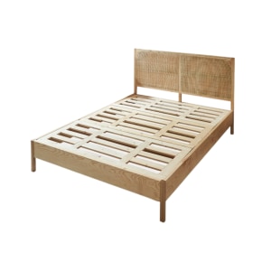 BohoBoho Costa Solid Wood & Rattan Bed Frame, Super King