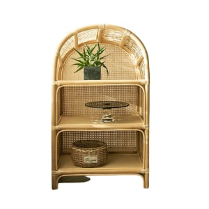 BohoBoho Ortu Rattan Shelving Unit, Natural, 65x45x100cm