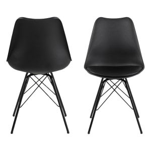 Hjem Design Nyx Dining Chair, Set of 2, Black