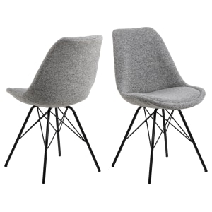 Hjem Design Nyx Dining Chair, Set of 2, Grey