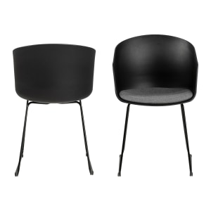 Hjem Design Lunar Dining Chair with Armrest, Set of 2