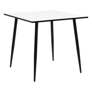 Hjem Design Verna Square Dining Table, Black & White