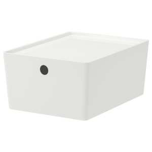 IKEA KUGGIS Box with lid 26x35x15cm White
