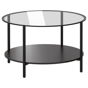 IKEA VITTSJO Coffee table 75cm Black-brown, Glass