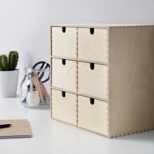 IKEA MOPPE Mini chest of drawers 31x18x32cm Birch plywood