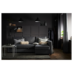 IKEA FRIHETEN Corner Sofa-bed with Storage 230x151x66cm, Skiftebo Dark Grey