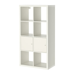 IKEA KALLAX Shelving Unit with Doors 77x39x147cm, White