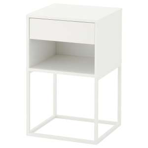 IKEA VIKHAMMER Bedside Table 40x39cm, White