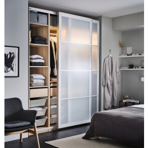 IKEA PAX Wardrobe frame 50x58x201cm White stained oak effect