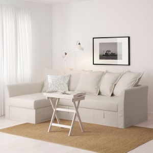 IKEA HOLMSUND Corner Sofa-bed 230x151x96cm, Beige