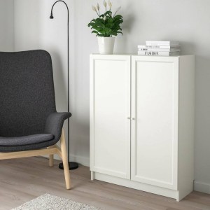 IKEA BILLY/OXBERG Bookcase with Doors 80x30x106cm, White