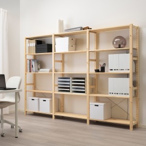 IKEA IVAR 3 Sections/Shelves 259x30x179CM PINE, 4 Layers