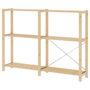 IKEA IVAR 2 Sections/Shelves 174x30x124CM PINE