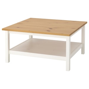 IKEA HEMNES Coffee Table 90x90CM  White Stain, Light Brown