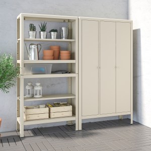 KOLBJORN Cabinet in/outdoor, beige, 90x161 cm