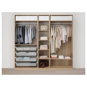 IKEA PAX Wardrobe, white oak effect, white oak effect 250x60x236 cm