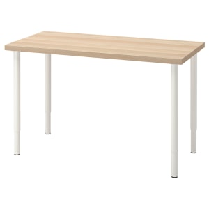 IKEA LAGKAPTEN / OLOV Desk white stained oak effect, white 120x60 cm