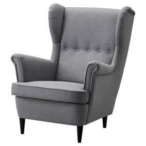 IKEA STRANDMON Wing Chair Nordvalla Dark Grey