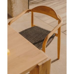 Kave Home NINA Dining Chair, Black & Natural