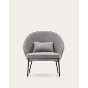 Kave Home EAMY Armchair, Grey & Natural