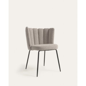 Kave Home ANIELA Boucle Dining Chair, Grey