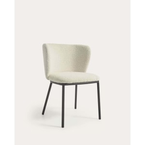 Kave Home CISELIA Boucle Dining Chair, White