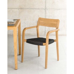 Kave Home BETTER Dining Chair, Black & Natural