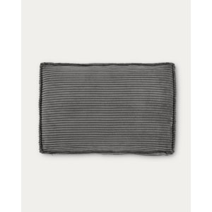 Kave Home BLOK Corduroy Rectangle Cushion, Grey, 60x40cm