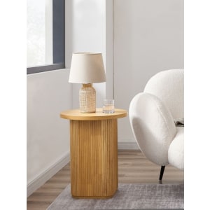 Lifely Tate Ripple Side Table, Natural