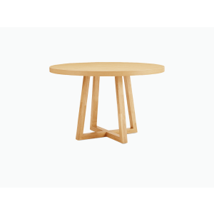 Lifely Haris Round Dining Table, 120Wx120Lx75H cm, Natural